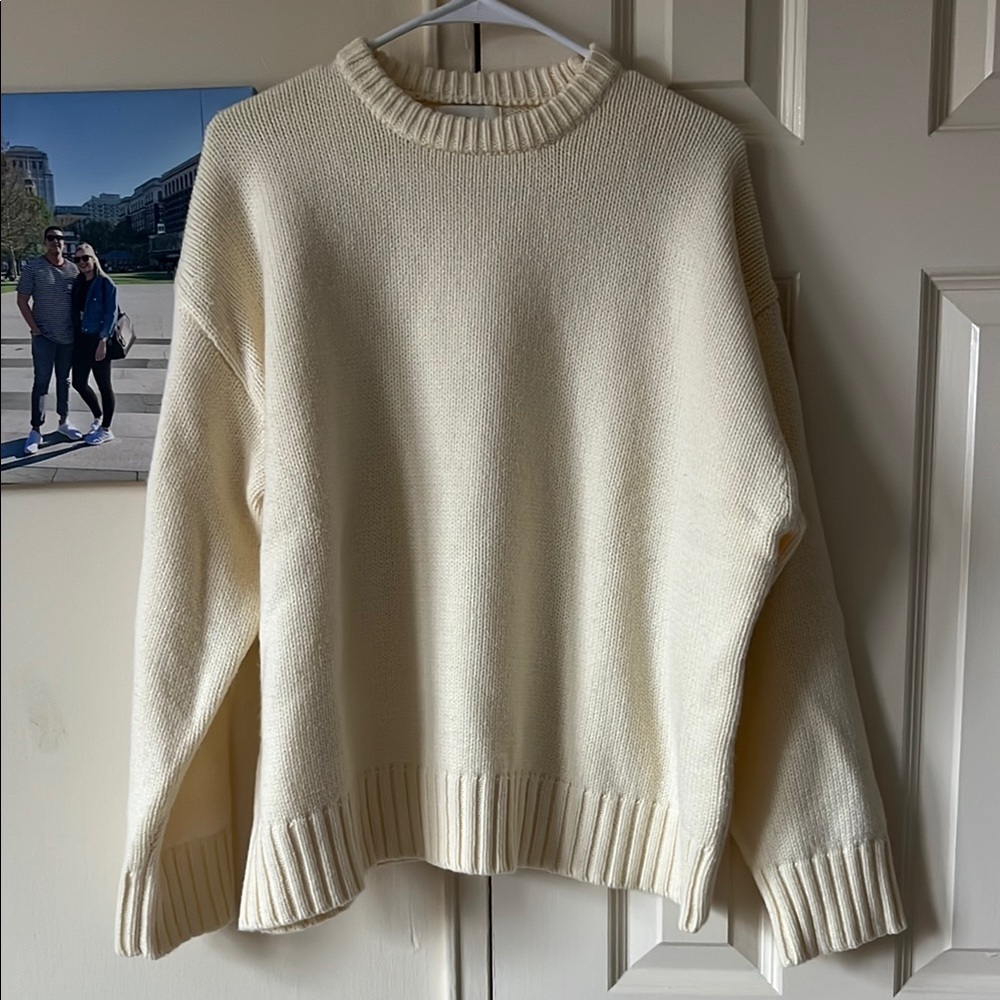 NWOT DISSH Cream Knit Sweater lilah longline knit jumper